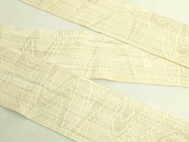 平和屋着物＊極上　夏物　半幅帯　流水文　絹麻　逸品　DZAB9564kh6