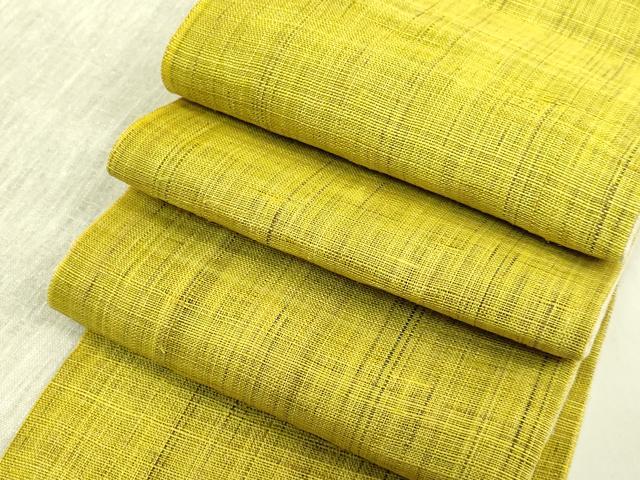 平和屋着物＊極上　夏物　半幅帯　DOUBLE MAISOM　麻　やまと誂製　逸品　DZAB9566kh6