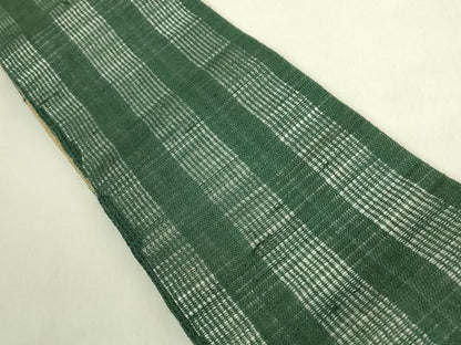 平和屋着物＊極上　夏物　両面　半幅帯　間道　自然布　逸品　DZAB9568kh6