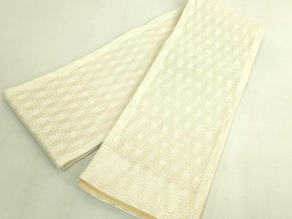 平和屋着物＊極上　夏物　半幅帯　網目文　麻　逸品　DZAB9569kh6