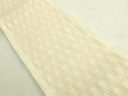 平和屋着物＊極上　夏物　半幅帯　網目文　麻　逸品　DZAB9569kh6