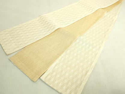 平和屋着物＊極上　夏物　半幅帯　網目文　麻　逸品　DZAB9569kh6