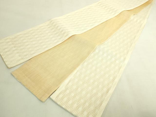 平和屋着物＊極上　夏物　半幅帯　網目文　麻　逸品　DZAB9569kh6