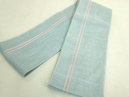 平和屋着物＊極上　夏物　半幅帯　間道　麻　逸品　DZAB9573kh6