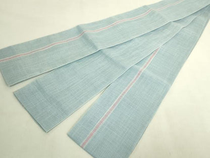 平和屋着物＊極上　夏物　半幅帯　間道　麻　逸品　DZAB9573kh6