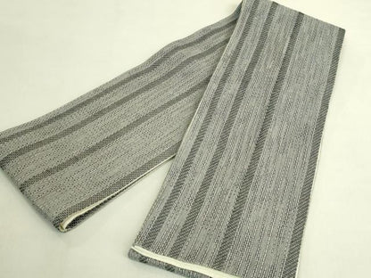 平和屋着物＊極上　夏物　半幅帯　間道　市田織物　麻　逸品　DZAB9574kh6