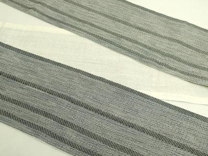 平和屋着物＊極上　夏物　半幅帯　間道　市田織物　麻　逸品　DZAB9574kh6