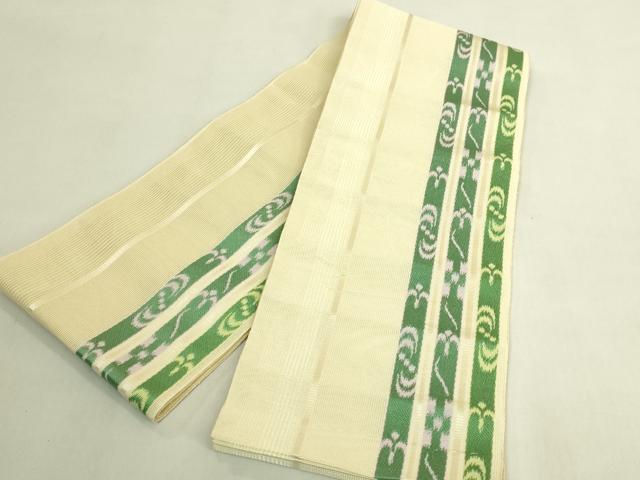 平和屋着物＊極上　夏物　本場筑前博多織　半幅帯　紗　間道　逸品　DZAB9576kh6