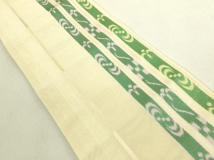 平和屋着物＊極上　夏物　本場筑前博多織　半幅帯　紗　間道　逸品　DZAB9576kh6