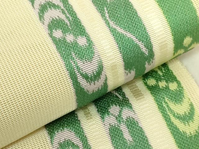 平和屋着物＊極上　夏物　本場筑前博多織　半幅帯　紗　間道　逸品　DZAB9576kh6