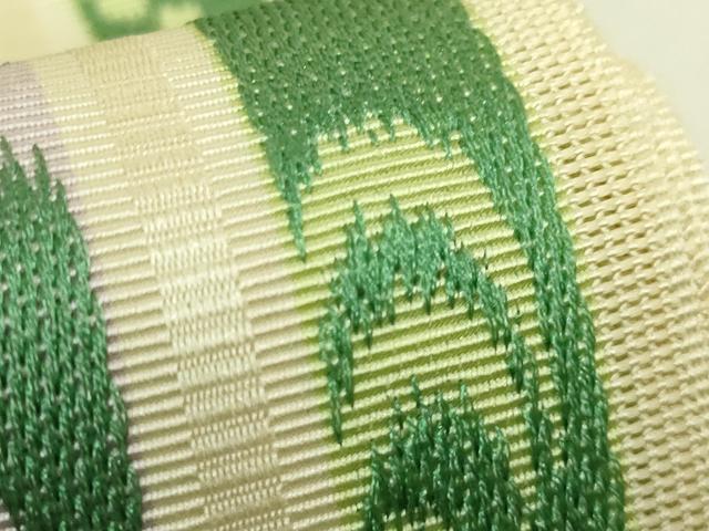 平和屋着物＊極上　夏物　本場筑前博多織　半幅帯　紗　間道　逸品　DZAB9576kh6