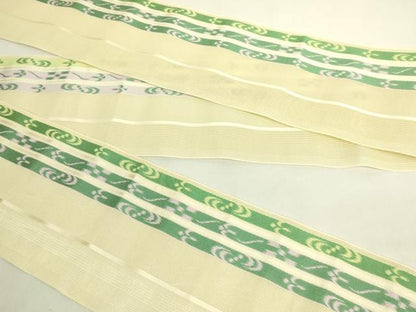 平和屋着物＊極上　夏物　本場筑前博多織　半幅帯　紗　間道　逸品　DZAB9576kh6