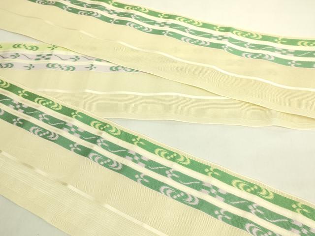 平和屋着物＊極上　夏物　本場筑前博多織　半幅帯　紗　間道　逸品　DZAB9576kh6