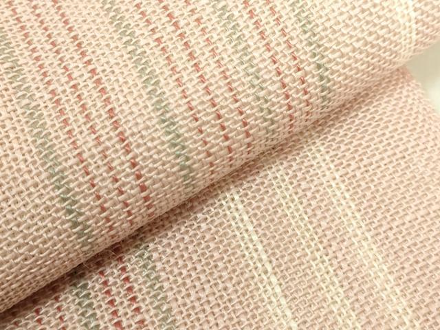 平和屋着物＊極上　夏物　半幅帯　間道　夢工房　市田織物　麻　逸品　DZAB9577kh6