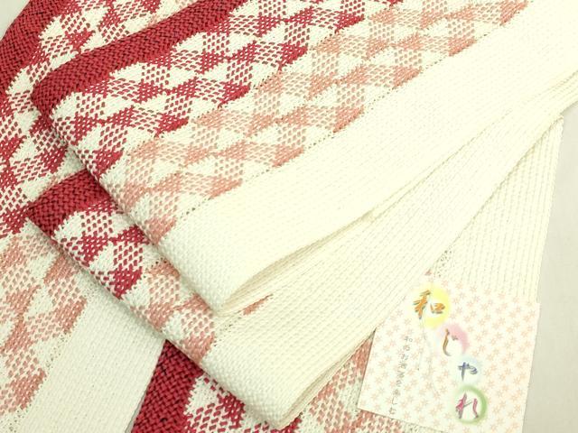 平和屋着物＊極上　夏物　半幅帯　和じゃれ　間道　逸品　未使用　DZAB9579kh6