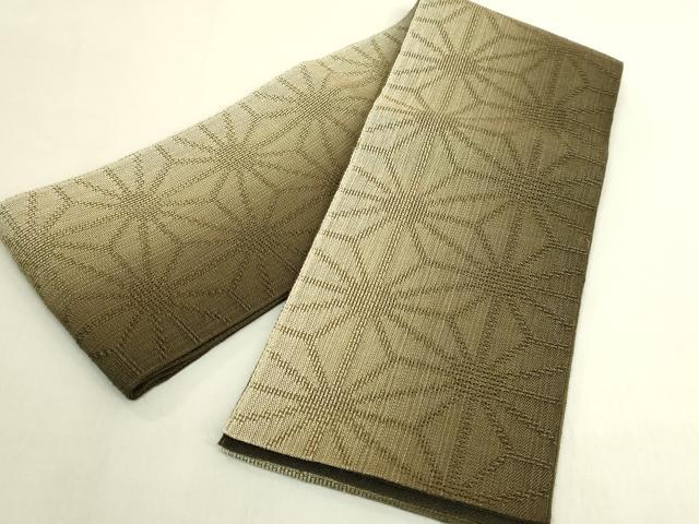 平和屋着物＊極上　夏物　半幅帯　麻の葉　麻　逸品　DZAB9580kh6