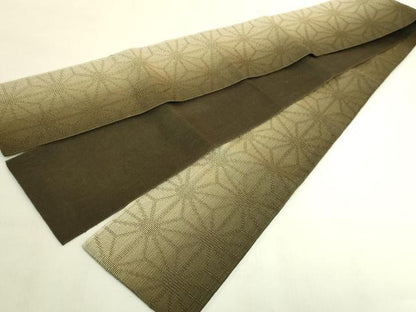 平和屋着物＊極上　夏物　半幅帯　麻の葉　麻　逸品　DZAB9580kh6