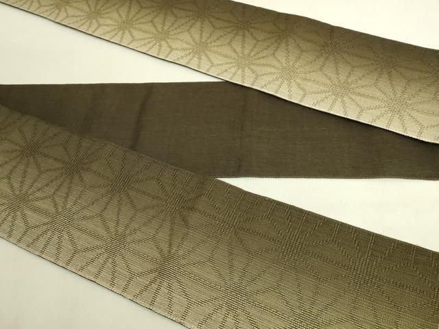 平和屋着物＊極上　夏物　半幅帯　麻の葉　麻　逸品　DZAB9580kh6