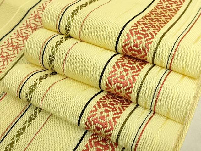 平和屋着物＊極上　夏物　本場筑前博多織　半幅帯　紗献上　逸品　DZAB9581kh6