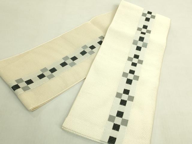 平和屋着物＊極上　夏物　半幅帯　間道　逸品　DZAB9585kh6