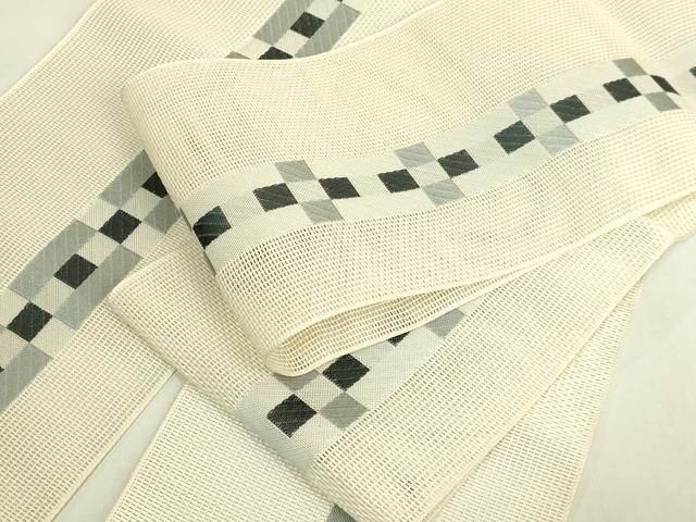 平和屋着物＊極上　夏物　半幅帯　間道　逸品　DZAB9585kh6