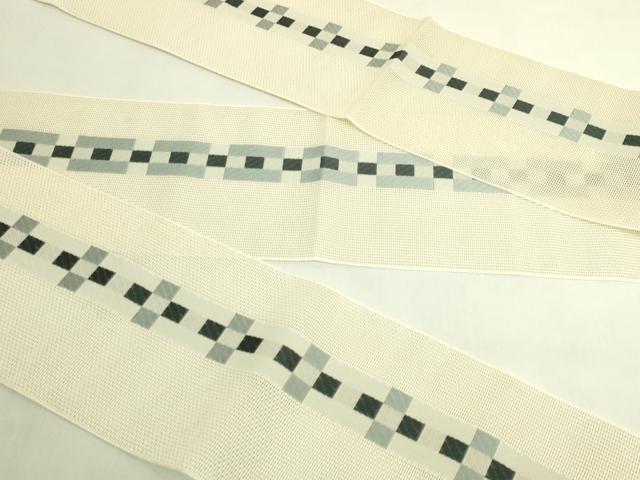 平和屋着物＊極上　夏物　半幅帯　間道　逸品　DZAB9585kh6