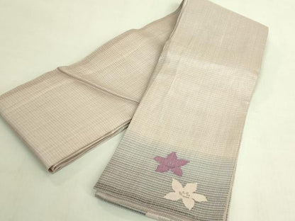 平和屋着物＊極上　夏物　半幅帯　草花文　逸品　DZAB9590kh6