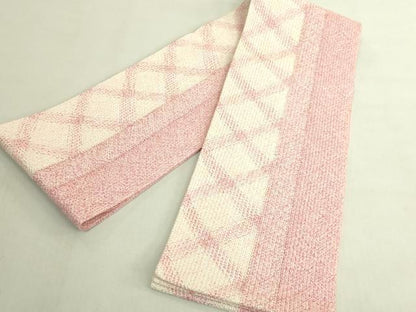平和屋着物＊極上　夏物　半幅帯　間道　麻　逸品　DZAB9593kh6