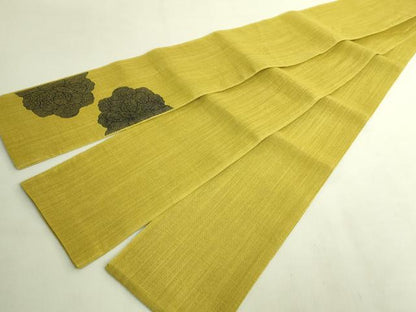 平和屋着物＊極上　夏物　半幅帯　花　麻　逸品　DZAB9595kh6