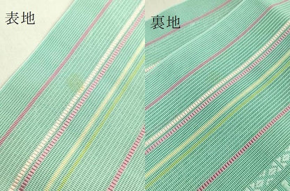 平和屋着物＊極上　夏物　本場筑前博多織　半幅帯　紗献上　逸品　DZAB9598kh6