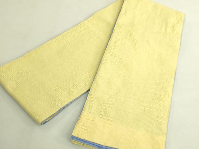 平和屋着物＊極上　夏物　両面　半幅帯　麻　逸品　DZAB9599kh6
