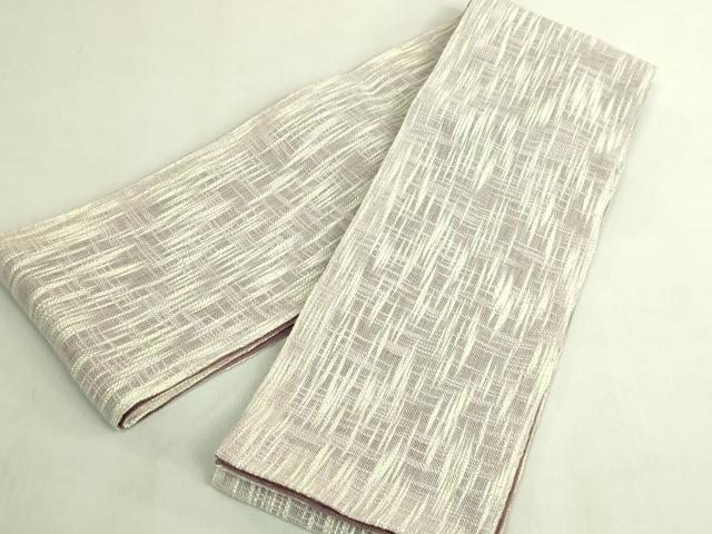 平和屋着物＊極上　夏物　半幅帯　変わり格子　麻　逸品　DZAB9604kh6