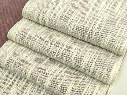 平和屋着物＊極上　夏物　半幅帯　変わり格子　麻　逸品　DZAB9604kh6