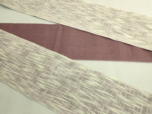 平和屋着物＊極上　夏物　半幅帯　変わり格子　麻　逸品　DZAB9604kh6