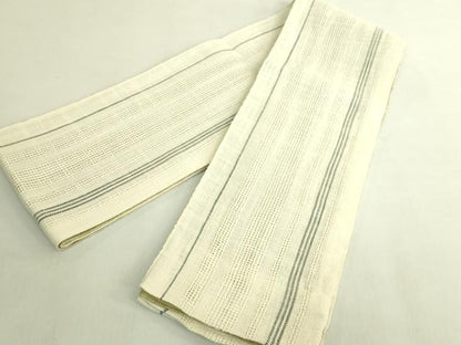 平和屋着物＊極上　夏物　半幅帯　間道　夢工房　麻　逸品　DZAB9606kh6