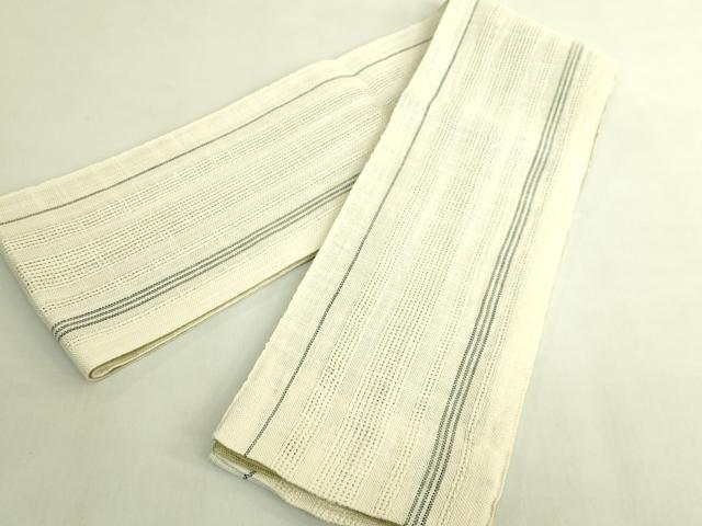 平和屋着物＊極上　夏物　半幅帯　間道　夢工房　麻　逸品　DZAB9606kh6
