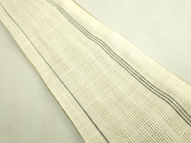 平和屋着物＊極上　夏物　半幅帯　間道　夢工房　麻　逸品　DZAB9606kh6