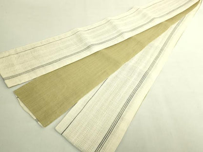 平和屋着物＊極上　夏物　半幅帯　間道　夢工房　麻　逸品　DZAB9606kh6