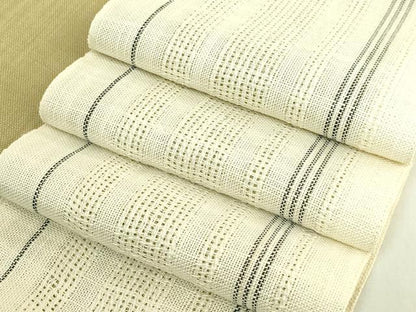 平和屋着物＊極上　夏物　半幅帯　間道　夢工房　麻　逸品　DZAB9606kh6