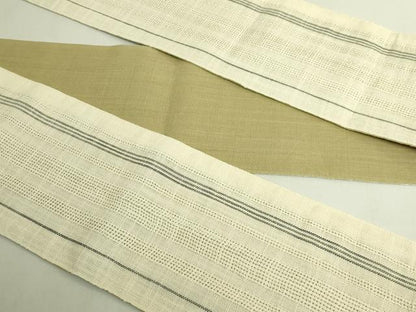 平和屋着物＊極上　夏物　半幅帯　間道　夢工房　麻　逸品　DZAB9606kh6