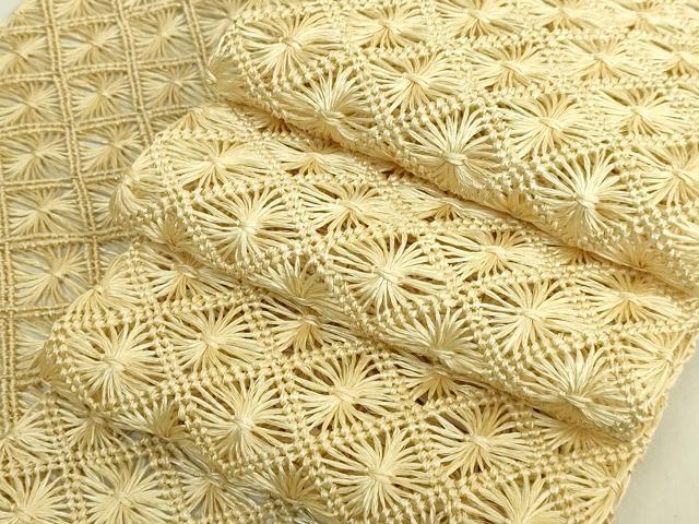 平和屋本店＊希少　夏物　創業280年　誉田屋源兵衛　半幅帯　芭蕉通風段文　逸品　未使用　DZAB9609kh6