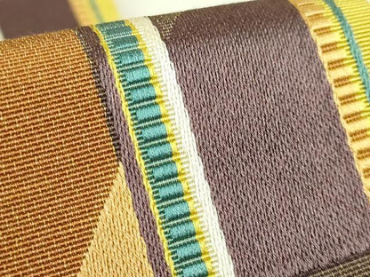 平和屋着物●極上　本場筑前博多織　半幅帯　間道　逸品　DZAB9627kh6