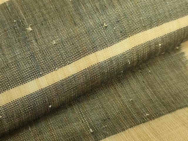 平和屋本店＊極上　夏物　芭蕉布　手積み芭蕉糸100％　九寸名古屋帯　横段文　逸品　DZAB9629kh6