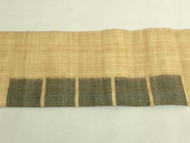 平和屋本店＊極上　夏物　芭蕉布　手積み芭蕉糸100％　九寸名古屋帯　横段文　逸品　DZAB9629kh6