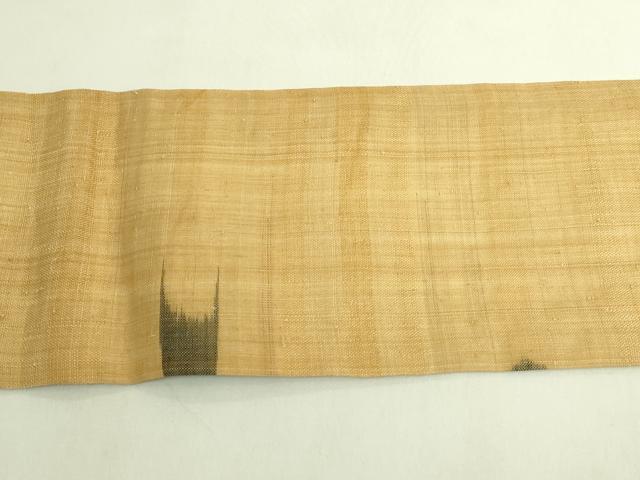 平和屋本店＊極上　夏物　芭蕉布　手積み芭蕉糸100％　九寸名古屋帯　絣絵　逸品　DZAB9630kh6