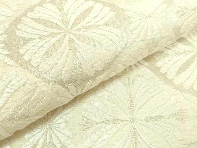 平和屋着物＊極上　夏物　六通柄袋帯　唐織　花菱文　銀糸　逸品　DZAB9633kh6