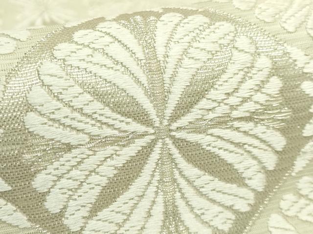 平和屋着物＊極上　夏物　六通柄袋帯　唐織　花菱文　銀糸　逸品　DZAB9633kh6