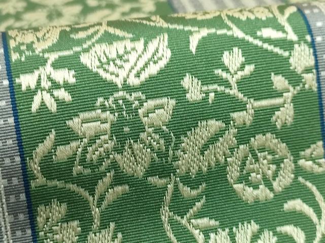 平和屋着物●極上　本場筑前博多織　両面　全通柄袋帯　花間道　献上　逸品　DZAB9638kh6