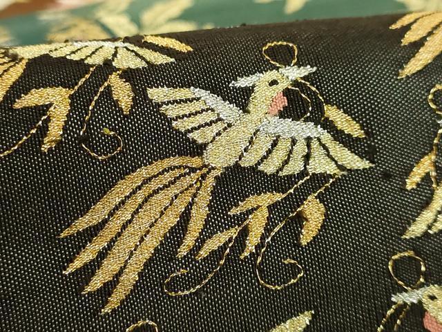 平和屋本店●最高級　明綴れ　全通柄袋帯　切嵌花鳥文　金銀糸　逸品　DZAB9640kh6