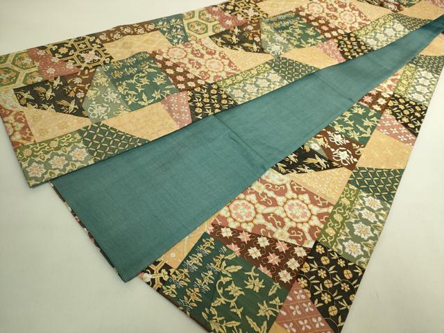 平和屋本店●最高級　明綴れ　全通柄袋帯　切嵌花鳥文　金銀糸　逸品　DZAB9640kh6